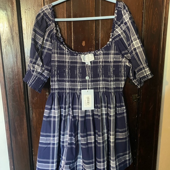 Hill House Blue Plaid Dress - Picture 3 of 5